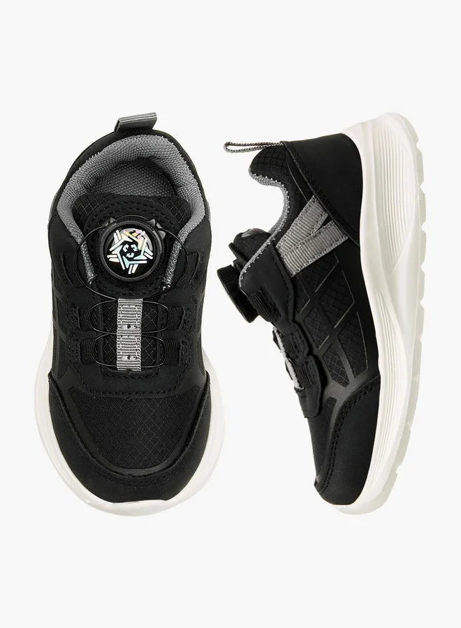 JUNIORS Panelled Sneakers with Rotating Buckle Closure