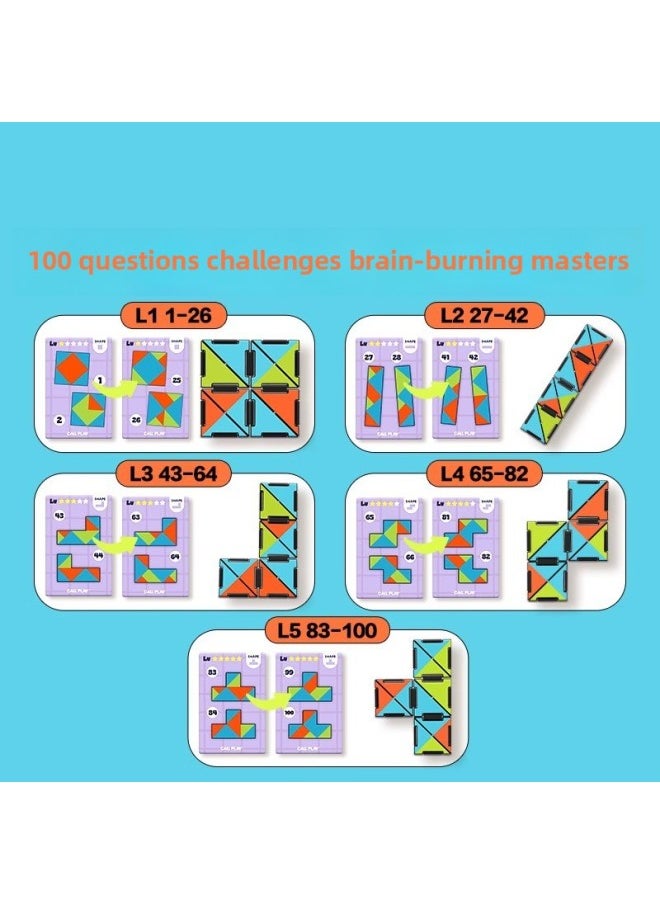 Ko A Duck Varied Puzzle Magic Ruler Kindergarten Beginners Simple Magic Strip Open Brain Children's Educational Toys-Color:Jigsaw Magic Ruler Cp702