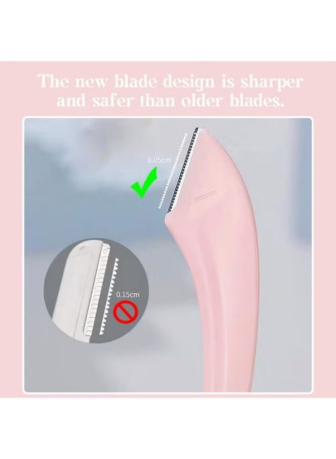 واي جيه 5 قطع قطع تهذيب الحواجب مع مقص ومشط، مقص الوجه المنحني مجموعة للنساء والرجال، لحية من الفولاذ المقاوم للصدأ وأداة تشكيل الحواجب، مقبض غير انزلاقي للتهذيب الدقيق - Image 5