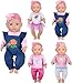 ebuddy 4 Sets Baby Doll Clothes  Fashion Outfits Fit for 1416 inch 17 inch New Born Baby15 inch 18 inch Dolls - Image 4
