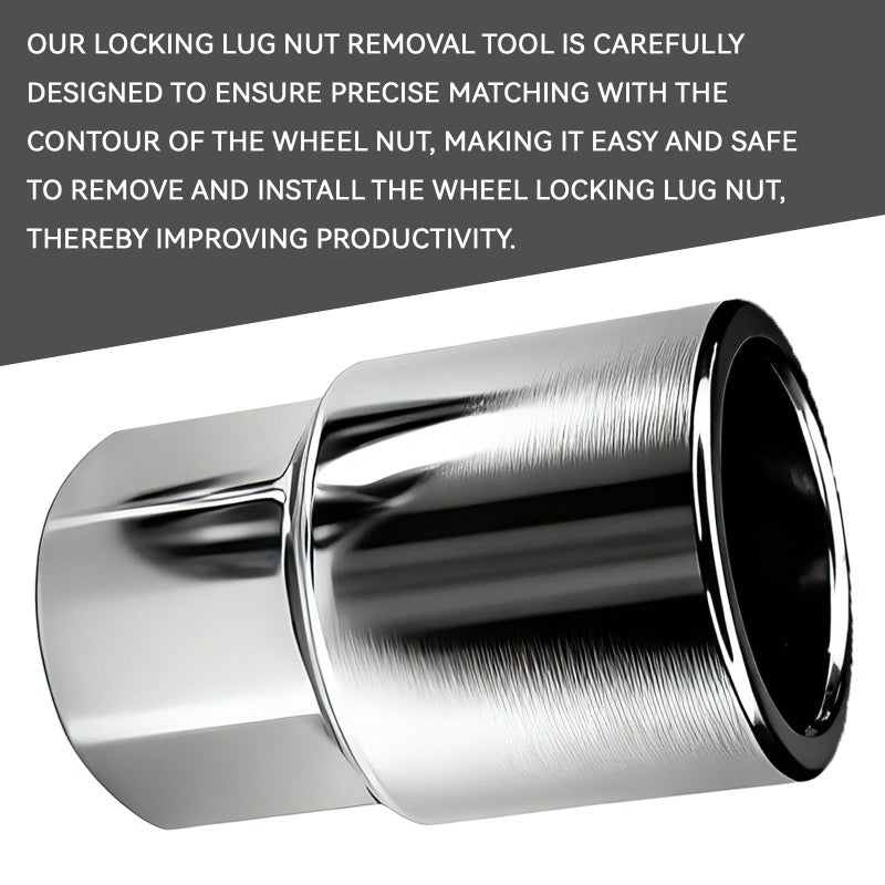 SWQS D-Wheel Locking Lug Nut Removal Tool Key for Toyota, Professional Anti-Theft Lock Nut Remover Socket, Lost Wheel Lock Key Replacement for Tacoma, Camry, Corolla, Tundra, Automotive Tools - Image 4