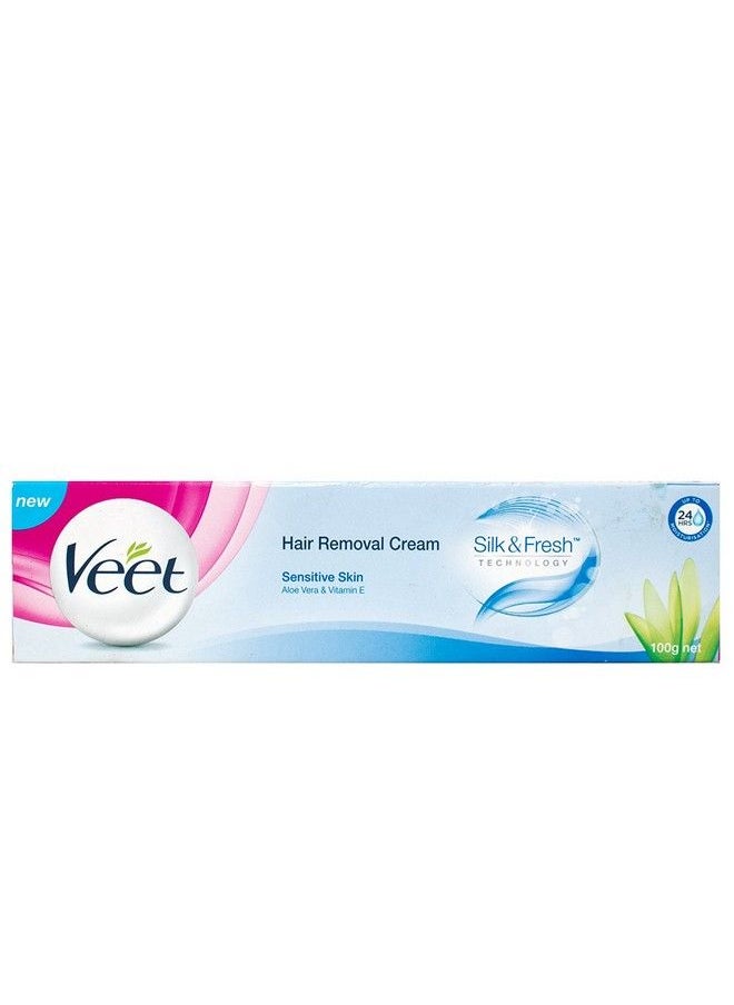 Veet - Pure Hair Removal Cream for Women with No Ammonia Smell Sensitive Skin 100 g (Pack of 2) | Suitable for Legs Underarms Bikini Line Arms | 2x Longer Lasting Smoothness than Razors - Image 1