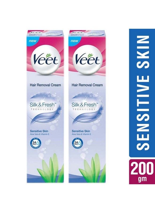 Veet - Pure Hair Removal Cream for Women with No Ammonia Smell Sensitive Skin 100 g (Pack of 2) | Suitable for Legs Underarms Bikini Line Arms | 2x Longer Lasting Smoothness than Razors - Image 1