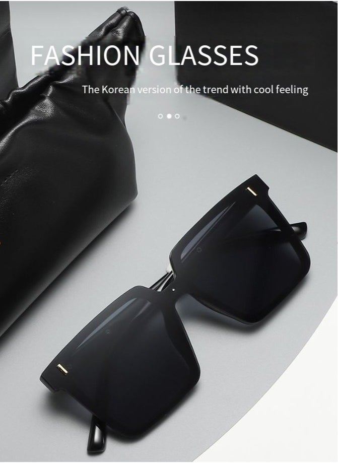 General Fashion Oversized Square Sunglasses UV Protection Luxury Curved Lens Sunglasses for Men and Women  - Image 2