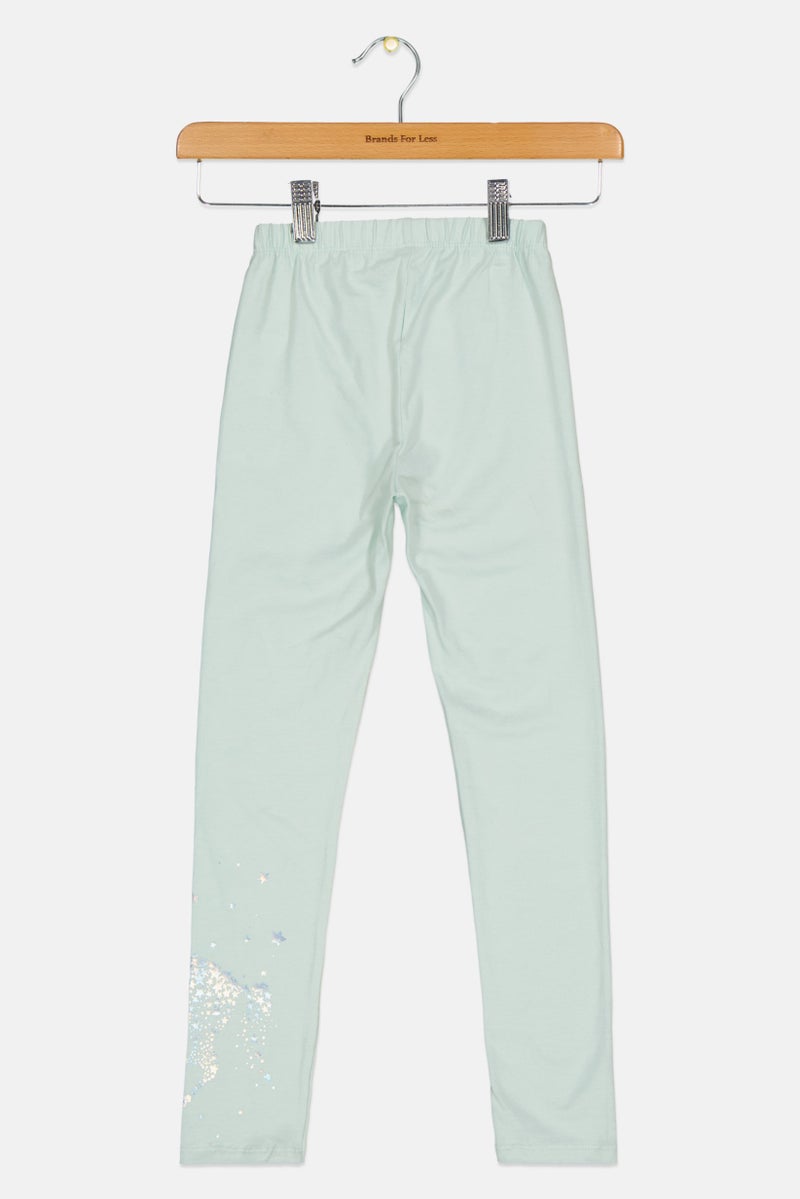 GAP Kids Girl Plain Leggings, Light Blue - Image 2