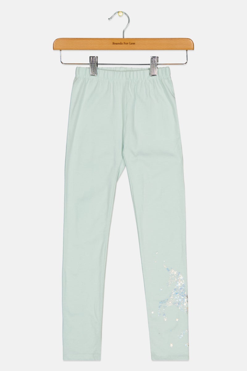 GAP Kids Girl Plain Leggings, Light Blue - Image 1