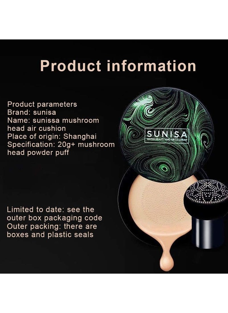SUNISA SUNISA BB and CC Cream Natural Foundation With Air Cushion 20g Natural Finish  - Image 4