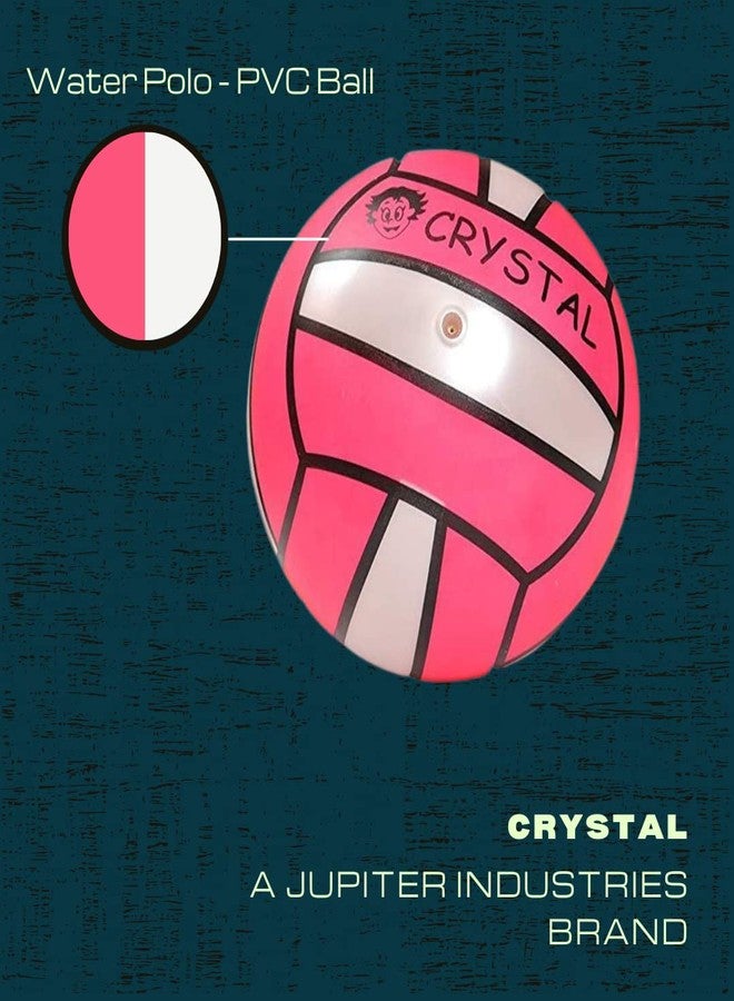 Jupiter Industries® Inflatable Vinyl Ball for Swimming Pool & Garden| Perfect ball for Children, with 2 Inflating Pins - PVC Ball for Kids to use at Pools, Beach, Outdoor & Indoor Play | Size : 22cm (9 Inches) | Crystalball Pink - Image 2