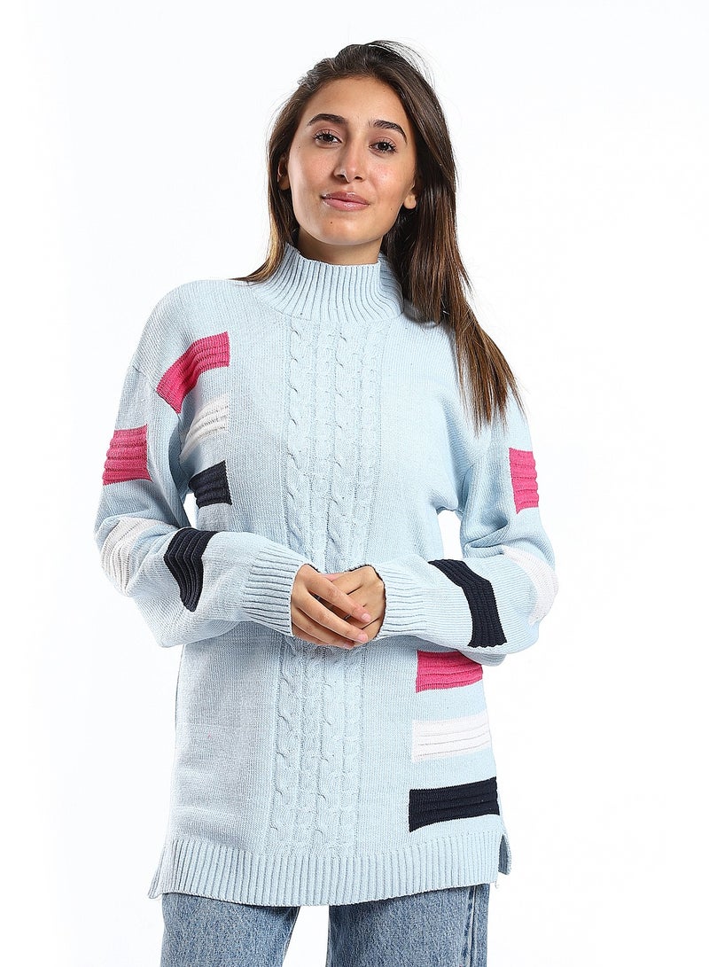 Caesar Wool women Pullover With Multi Design - Image 1