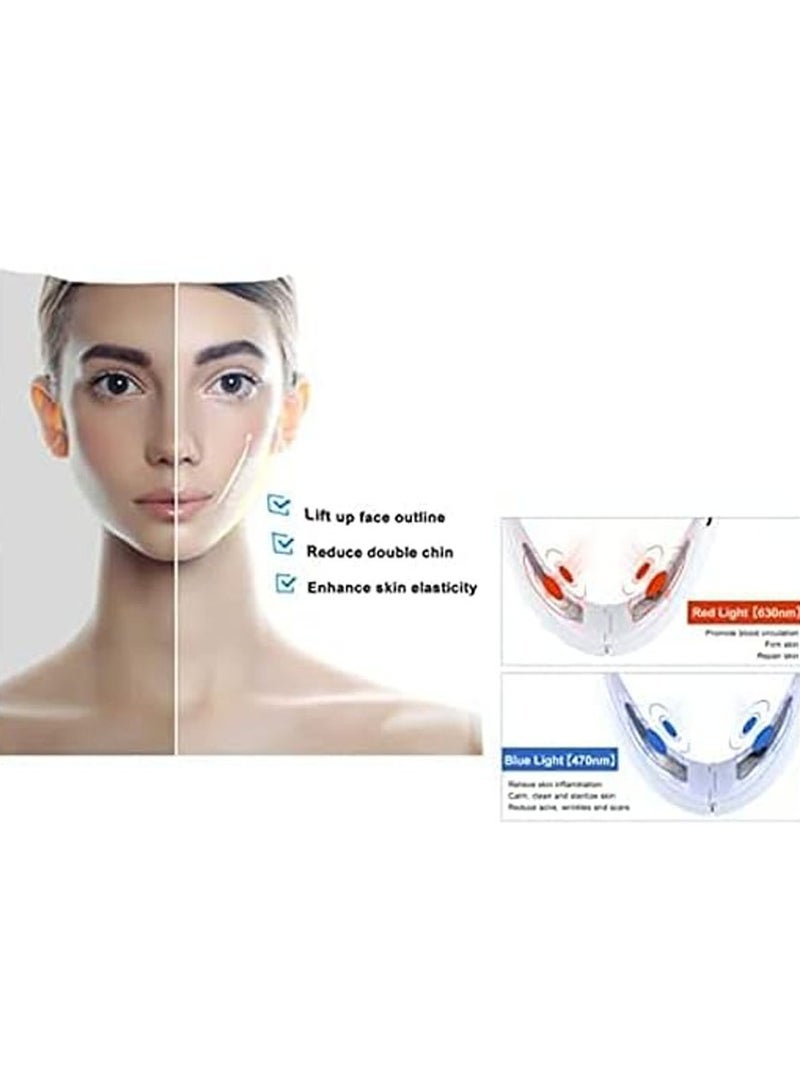general Electric V Face Beauty Meter USB 8 Speed V Face Shaping Massager V-Face Lifting Repair Protection Red Blue Light Promotes Metabolism Improves - Image 3