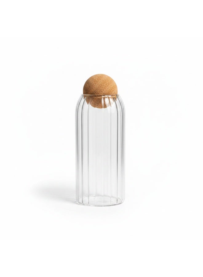 AKDC GLASS JAR WITH BALL CORK LID 1000ML - Image 1