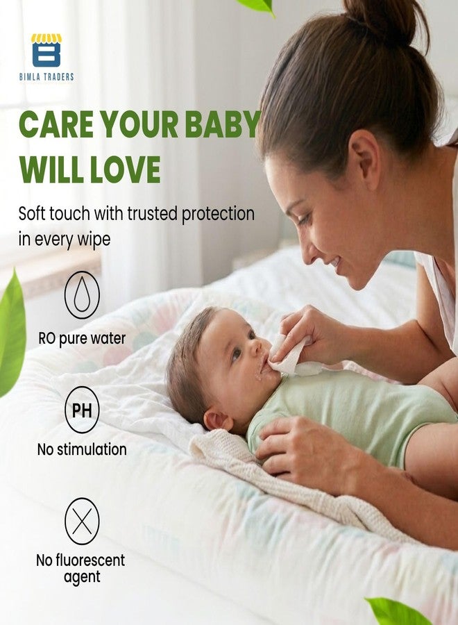 Btag Soft Natural Baby Wipes | Natural & Gentle Care | Ultra-Soft, Baby-Friendly Wet Wipes for Daily Use 120 Piece Pack (Pack of - 2) - Image 4