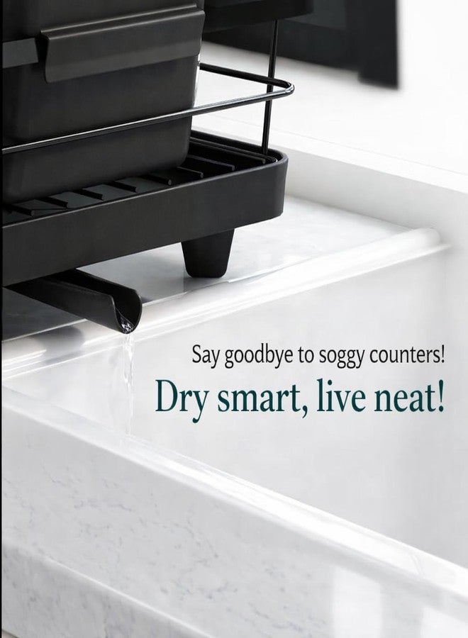 RADIANT Steel Dish Drying Rack/Basket Drainer & Dish Drainer Basket for Kitchen/Utensil Stand for Kitchen/Dish Drying Rack with Drainer/Bartan Stand/Dish Rack (360° Black) - Image 4