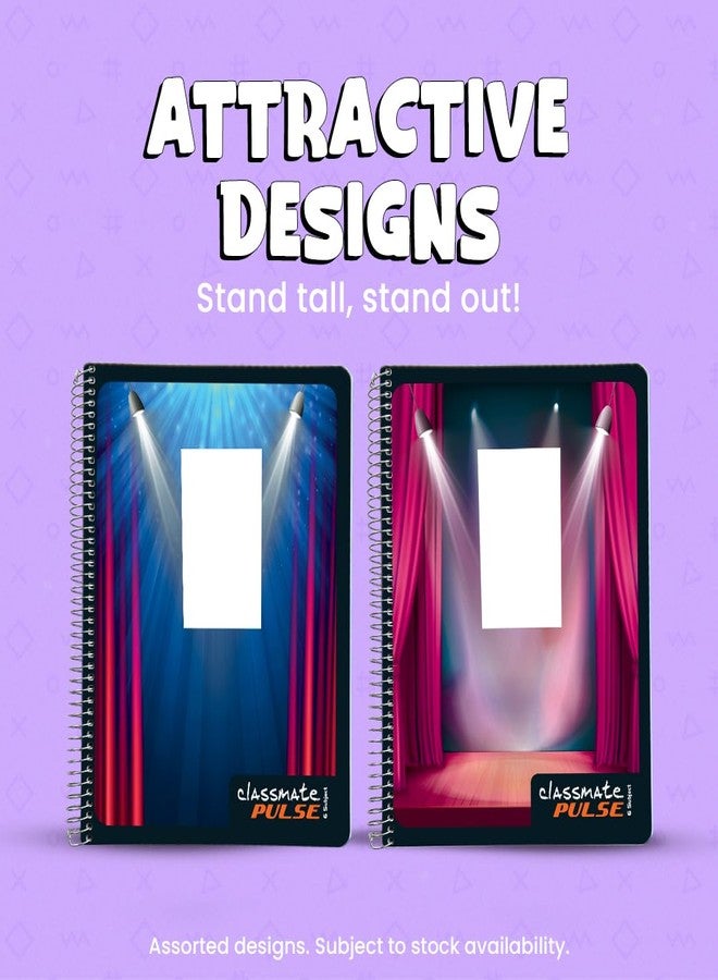 Classmate Pulse 6 Subject Notebook - Single Line, 300 Pages, Spiral Binding, 240mm*180mm - Image 3