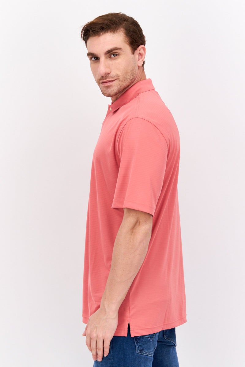 Greg Norman تي شيرت بولو للرجال بقصة عادية بأكمام قصيرة، كورال - Image 2