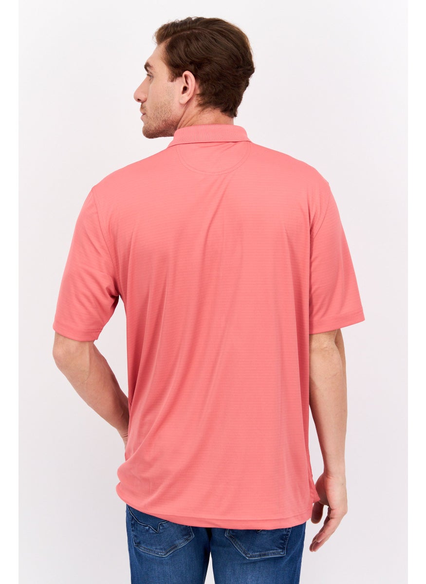 Men Regular Fit Textured Short Sleeves Polo, Coral - pzsku/Z25846E40216608D6A700Z/45/_/1737642073/5e3c7713-5ba5-43ca-afd0-adf6384fad20