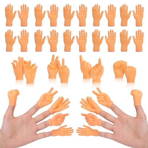 estardaa 30 pcs Tiny Hands Finger Puppets Mini Hands Little Small Hands mini Thing Gag Performance Funny Fingers for Puppet Show Gifts Classroom Prizes Party Favors for Kids 7 Styles - Image 1