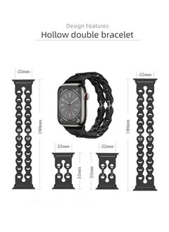 Fazza Compatible with Huawei Watch Bank Series GT4/GT3 pro, 22 mm, for Women and Men, Silicone Hollow Adjustable Elastic Strap (Black)  - Image 5