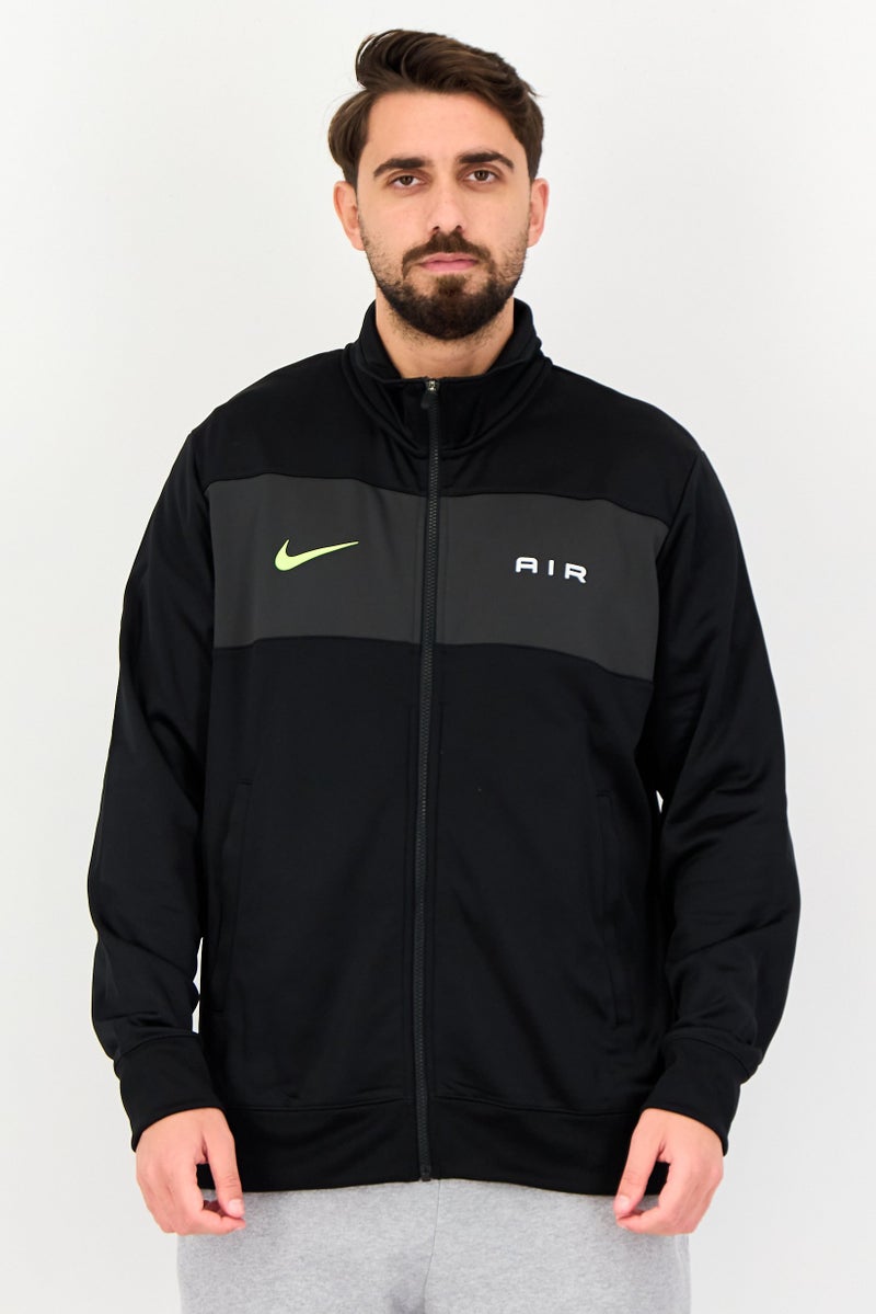 Nike جاكيت تدريب رياضي للرجال بأكمام طويلة، أسود - Image 1