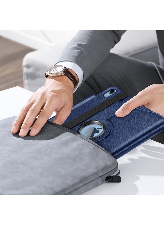 vesus Navy Blue 360-Degree Rotating Case for iPad Air 5th/4th Gen (10.9") with Apple Pencil Holder & Auto Sleep/Wake - Image 4