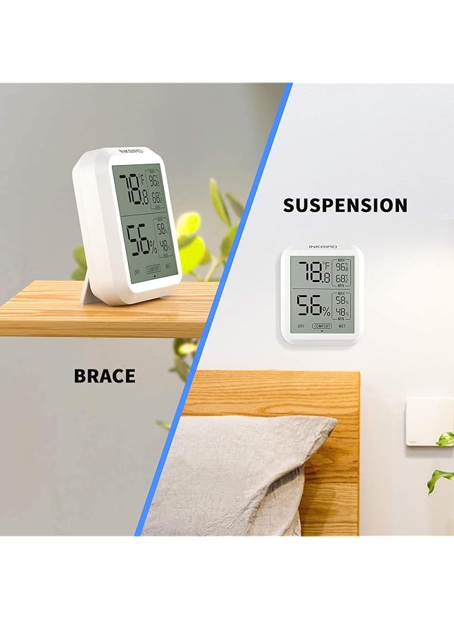 إيروريكس مقياس حرارة رقمي Ith 20 لقياس الرطوبة في الغرفة الداخلية ومقياس درجة الحرارة والرطوبة ومقياس الرطوبة ومقياس مراقبة الجيتار والثلاجة والزواحف والنباتات العصارية - Image 5