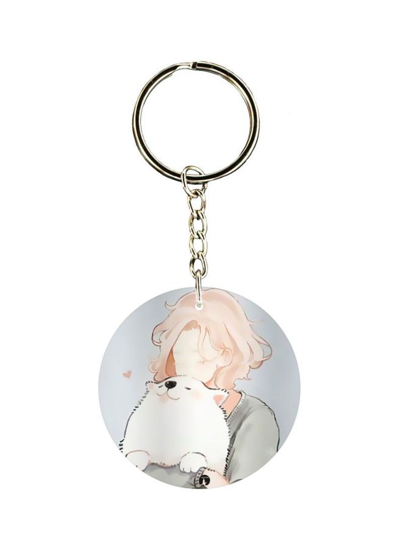 RKN Cartoon Printed Double Sided Keychain