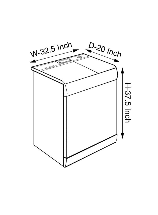 Star Weaves Semi Automatic Washing Machine Cover for Whirlpool 9Kg Top Loading Ace XL - Waterproof & Dustproof Cover KUM21 - Image 1