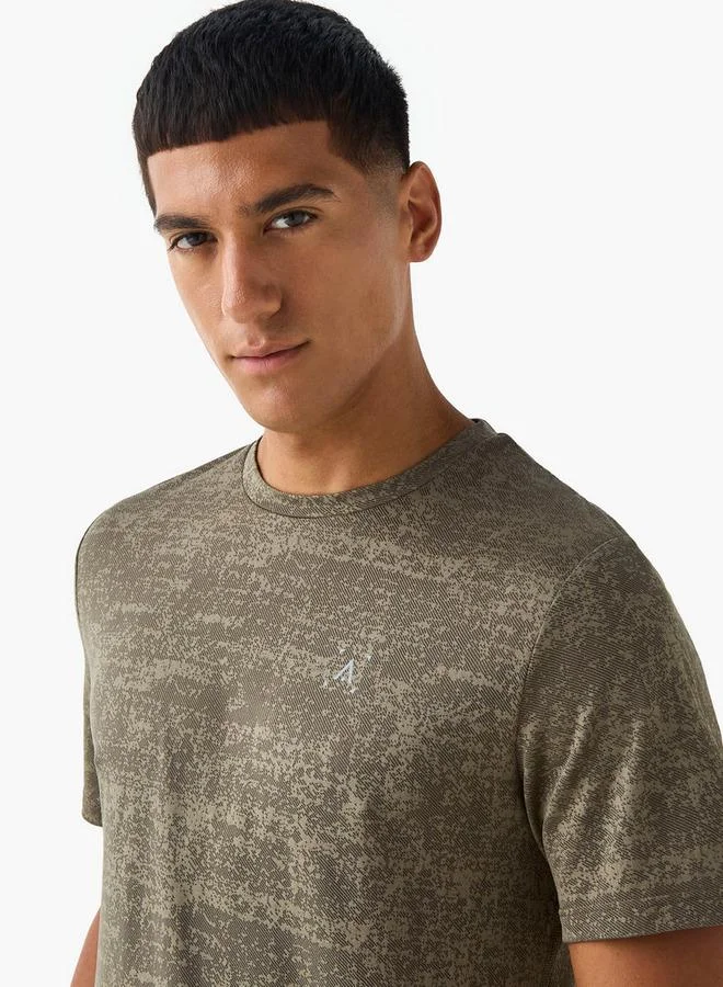 Splash Active GREEN Men Textured Performance T shirt for Men | Best Price UAE