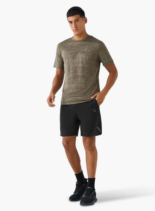 Splash Active GREEN Men Textured Performance T shirt for Men | Best Price UAE