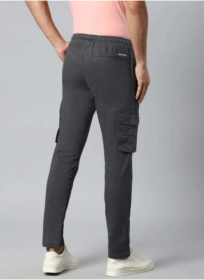 Hubberholme Dark Grey Pants For Men