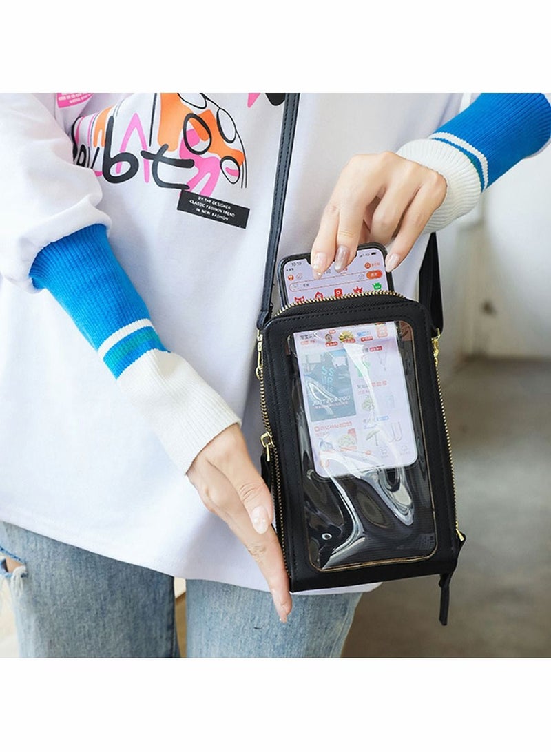 Y&D Lightweight Leather Phone Purse Small Crossbody Bag Mini Cell Touchscreen Pouch Shoulder with Credit Card Slots and Adjustable Straps for Travel Shopping Gift Women - Image 5