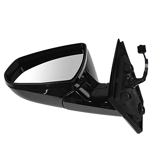 TRQ Driver Side Mirror Assembly Electric Adjustment Heated No Memory Black Compatible with 2010-2016 Cadillac SRX GM1320445 - Image 3