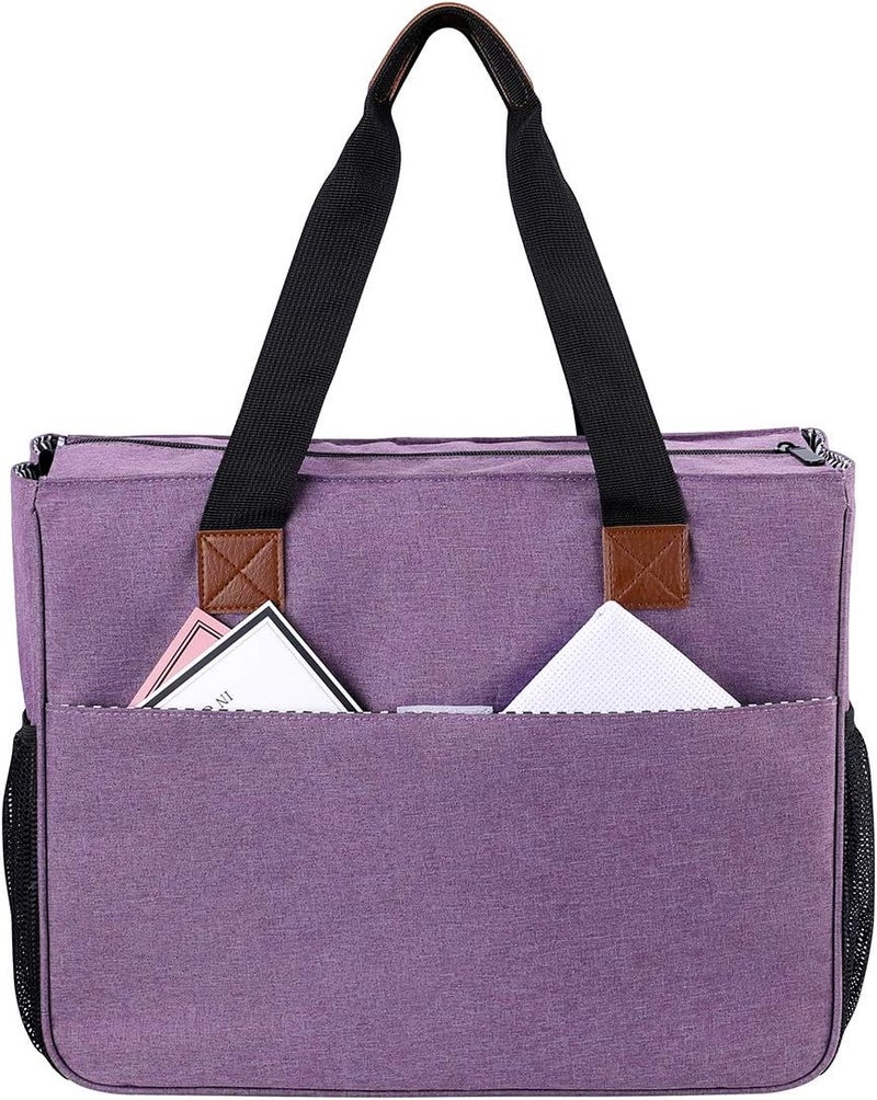 LOOEN Embroidery Project Bag, Embroidery Kits Storage Bag,Multifunctional Bag for Crochet Hooks Embroidery Floss Organizer String Bracelet Kit Sewing Thread Accessories (Purple-Double Layer) - Image 5