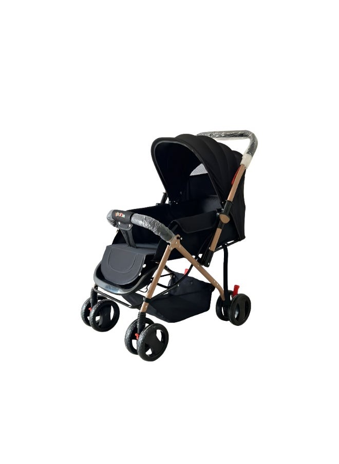 molody Lightweight Foldable Baby Stroller with Adjustable Reclining Seat and Canopy – 2-in-1 Compact Travel System for Newborns and Toddlers (0-3 Years), All-Terrain with Large Storage Basket and Safety Harness  - Image 1