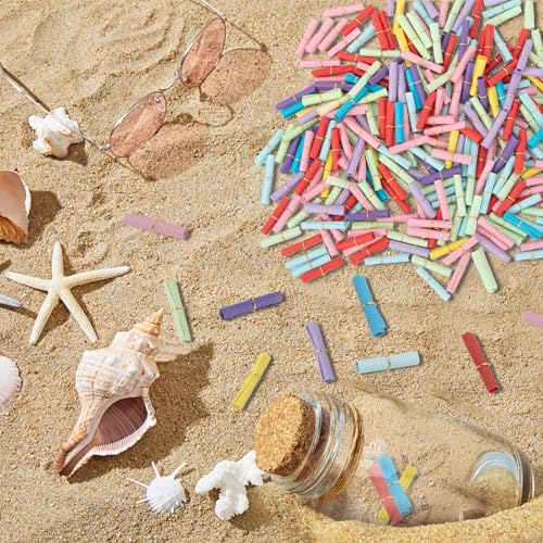 fuceury 300 Pieces Colorful Scroll Paper Mini Message In a Bottle Message Scrolls Mini Lucky Wishing Paper Rolls for Birthday, Anniversary, Valentine - Image 5