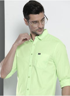 The Indian Garage Co Men Slim Fit Solid Full Sleeves Spread Collar Casual Shirt  - Image 1