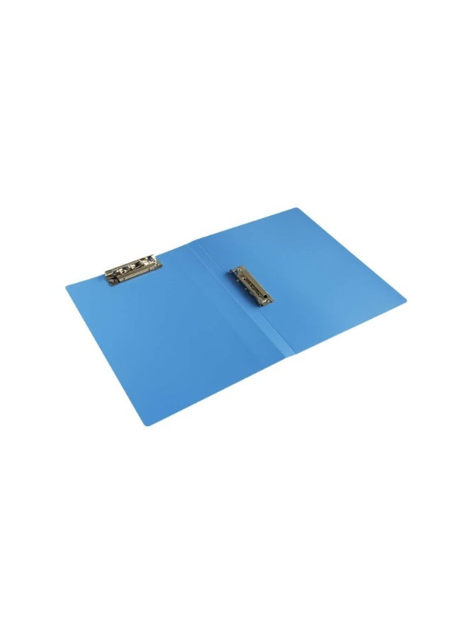 Kalon Blue Plastic Clipboard File Folder A4/Letter Size Twin Metal Spring Clip Document Holder for Office School, Pack of 12 - Image 3