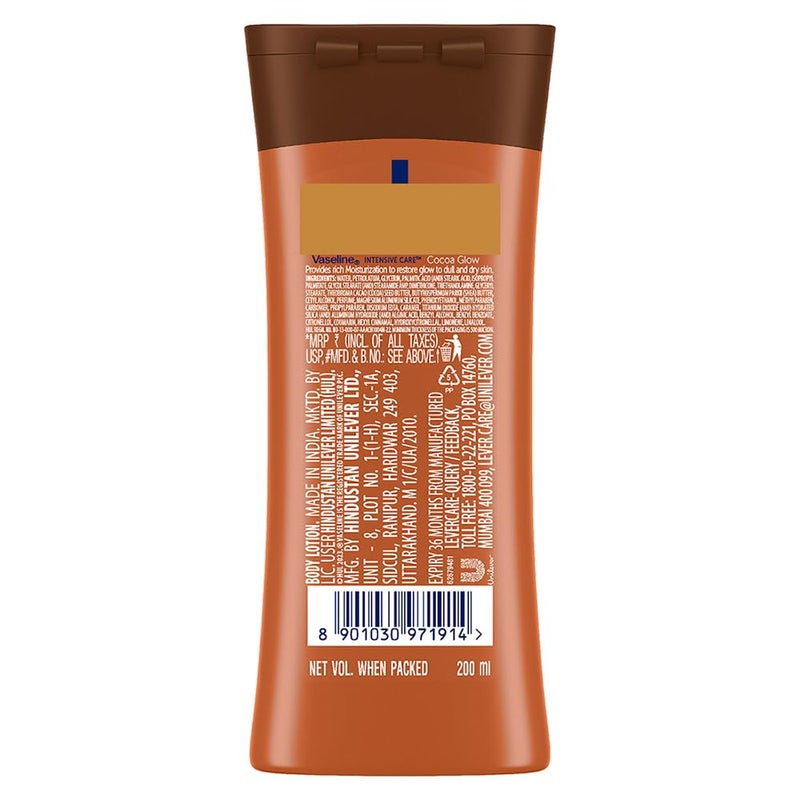 Vaseline Intensive Care Cocoa Glow Body Lotion 200 ml - Image 2