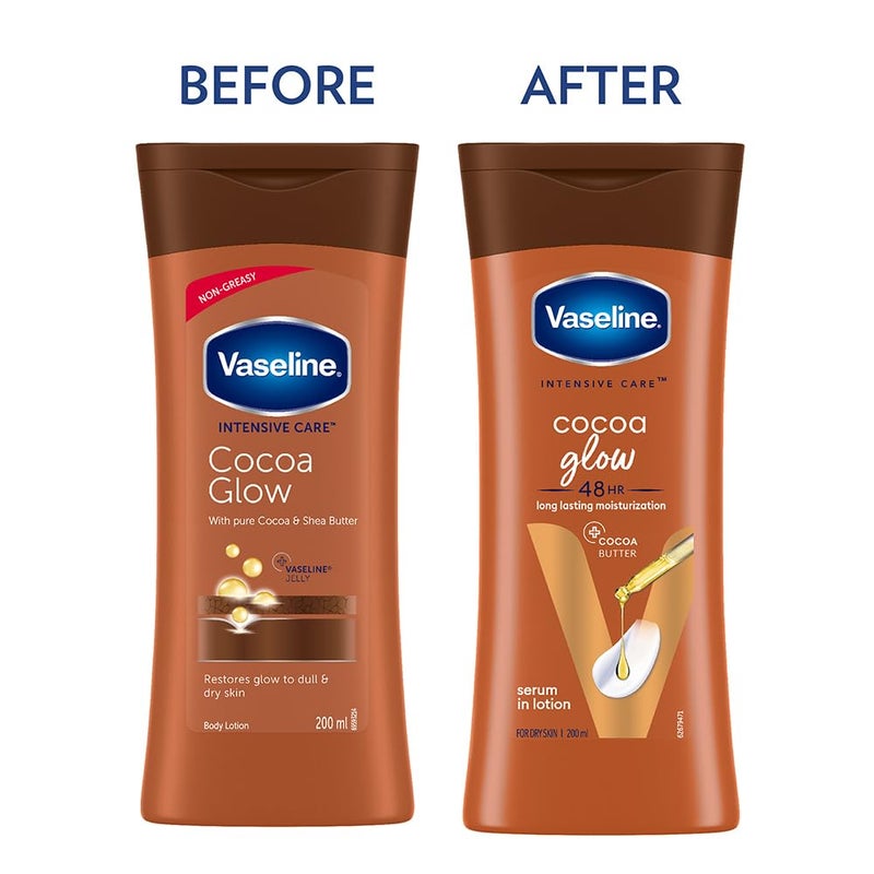 Vaseline Intensive Care Cocoa Glow Body Lotion 200 ml - Image 3