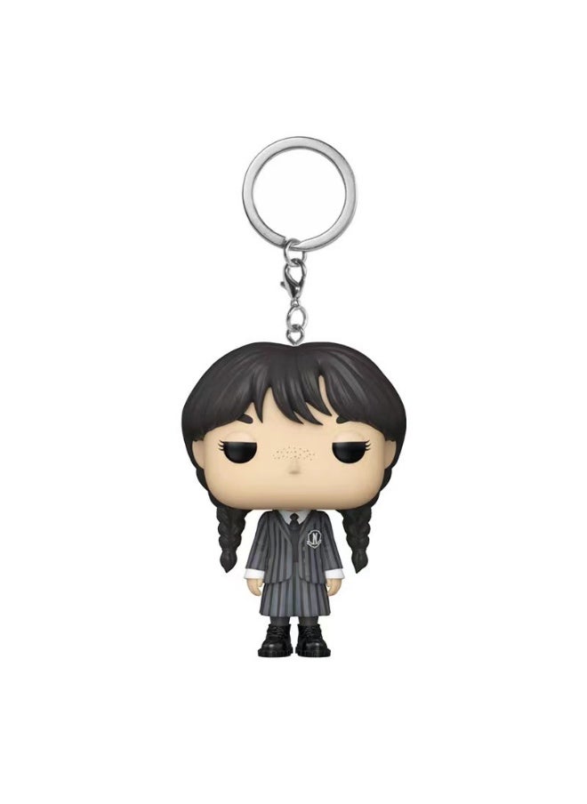 Funko - Pop! Wednesday Addams Figure Key Chain Multicolour - Image 1