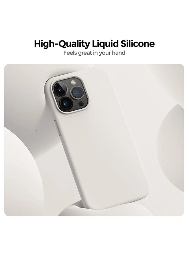O Ozone Silicone Case for iPhone 15 Pro Case, Liquid Silicone Cover With Soft Microfiber Lining [Full Covered Camera] Shockproof Phone Case Cover - Dark Blue - Image 3