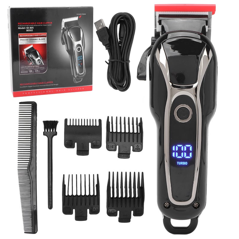 Electric Hair Trimmer Clipper Shaver Professional Hair Cutting Grooming Kit with 4 Guide Combs for Men - Image 1