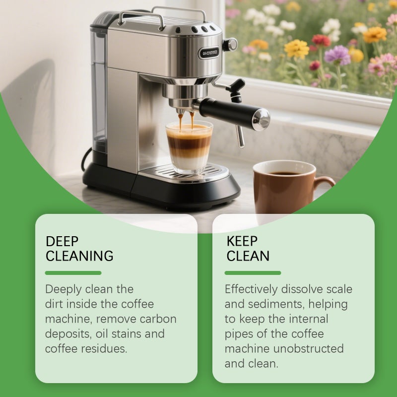 Jue Fish Coffee Machine Descaling Tablets, Coffee Machine Cleaning Tablets For Removing Coffee Stains And Dirt, Maintenance Filter Cleaning Effervescent Tablets - Image 3