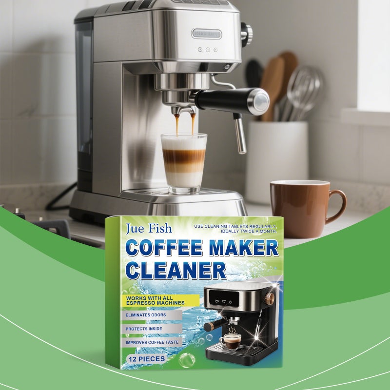 Jue Fish Coffee Machine Descaling Tablets, Coffee Machine Cleaning Tablets For Removing Coffee Stains And Dirt, Maintenance Filter Cleaning Effervescent Tablets - Image 2
