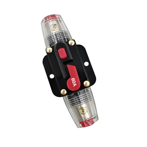 FALVFUN 60 Amp Car Circuit Breaker 12V24V Manual Reset Vehicle Inline Fuse Inverter Waterproof Automotive Power System Protection Accessories Universal for Trolling Motors ATV - Image 1
