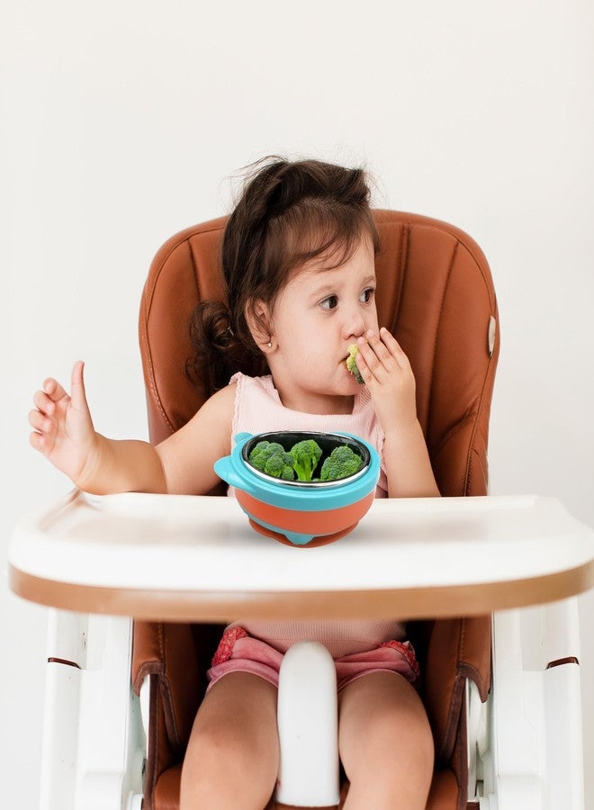 ONE AND ONLY Baby Feeding Bowl Kids Tableware Bowls Food Container BPA-Free 304 Stainless Steel Insulated Bowl Non-Spill Design Multi-Functional Snack/Fruit Box 350ML Capacity Safe Feed Storage - Image 5