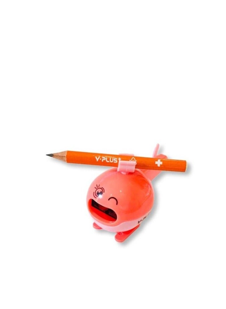 YPlus Y-Plus+ SX-180101 High Quality Pencil Sharpener Twin Holes Helicopter desing For Office,Student - Image 1