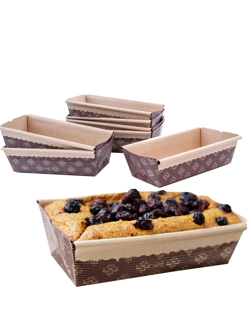 Y&D Paper Loaf Pan, Disposable Baking Loft Mold 25ct, All Natural, Recyclable, Microwave Oven Freezer Safe,Perfect for Beautifully Displaying Baked Goods, 6"x 2.5"x2" - Image 1