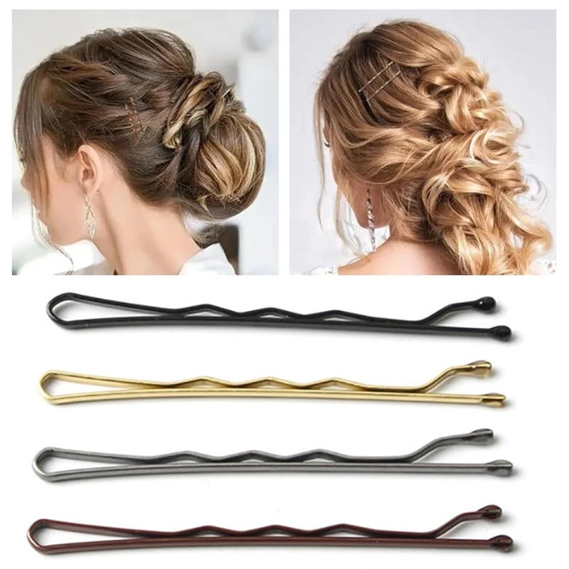 U Pins For Hair Bun 900pcs Hair Grips Multifunctional Reusable Simple Waved U-Shaped Diy Styling Tool For Daily Accessories(Black) - Image 2