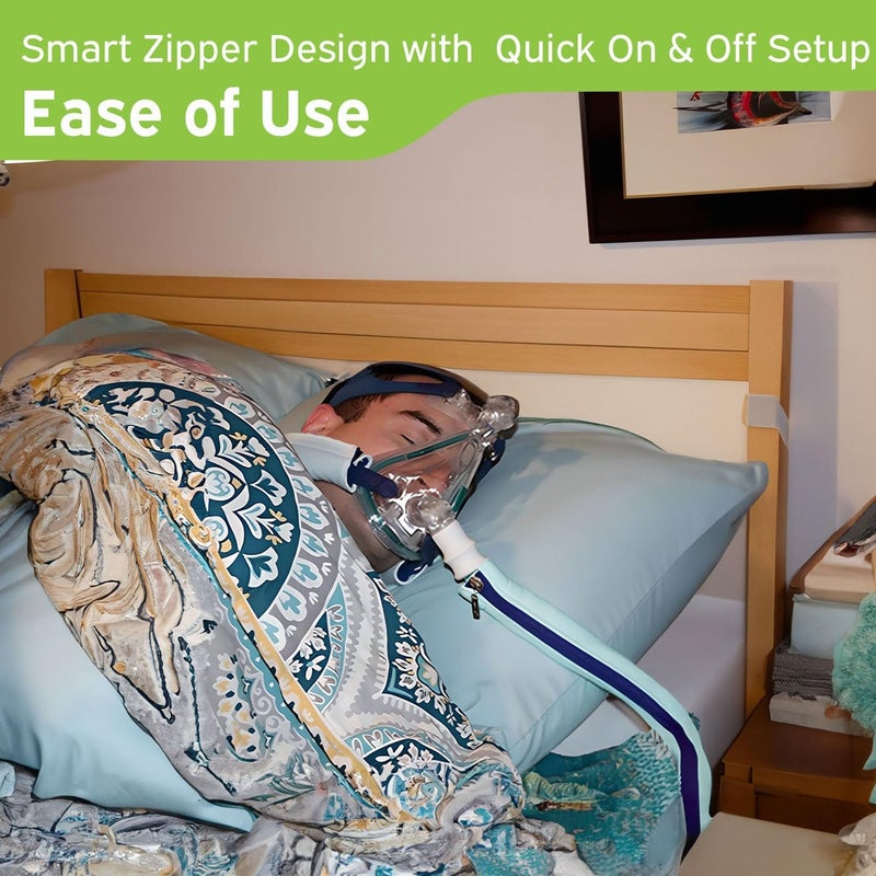 EnduriMed CPAP Hose Cover 6ft Comfort Sleeve for Heated Tubing 100% Skin Safe Quality, Zippered Tubing Wrap Insulator Soft Fabric Wrap, No Condensation Insulated CPAP Tube Covers - Image 3